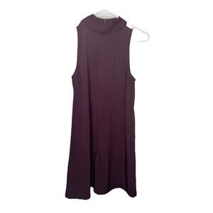 Athleta Initiative Dress SIZE XS Maroon Sleeveless Mock Neck